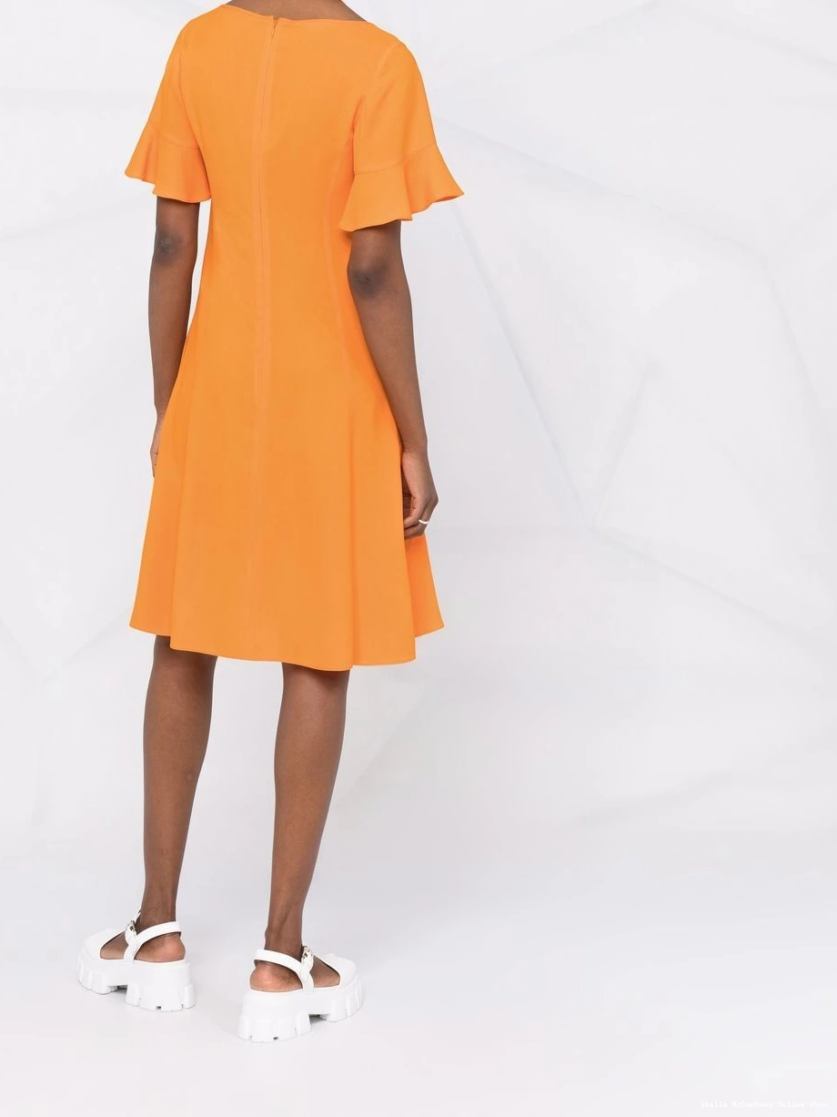 Affordable Stella cut-out McCartney Women V-neck dress flared 0420